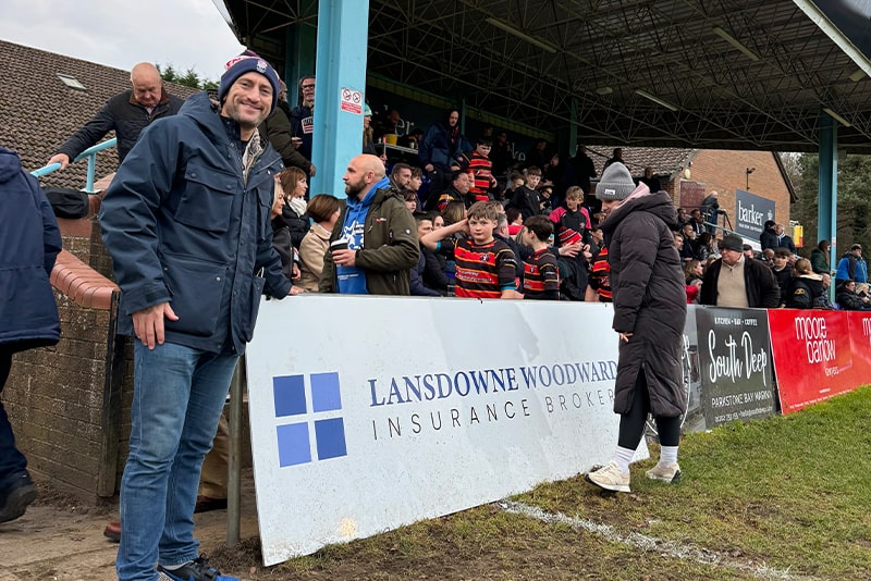 Lansdowne Woodward supporting Bournemouth Lions